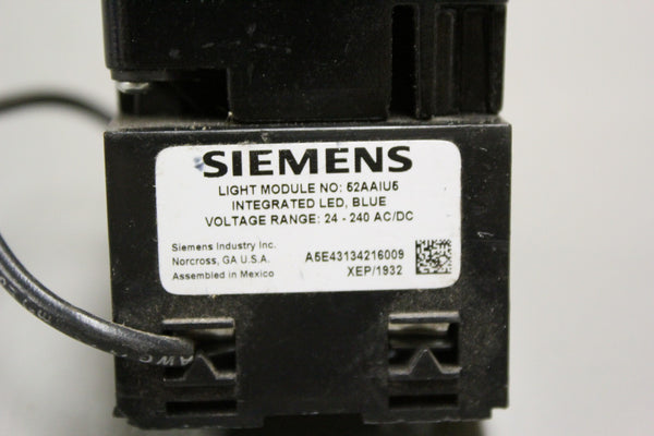 SIEMENS PUSH BUTTON 52AAIU5 52BT6U6A BLUE