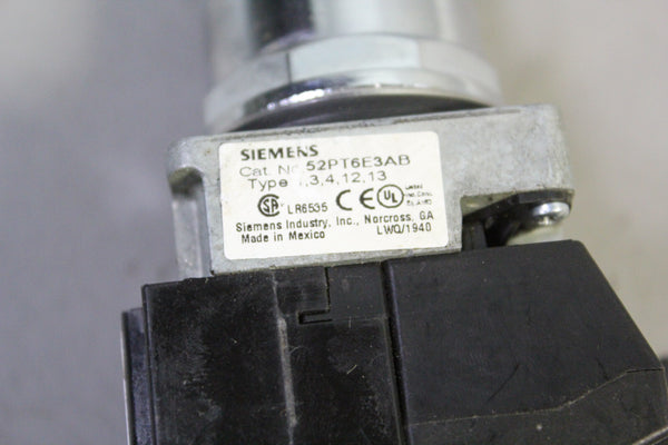 SIEMENS 52PT6E3AB PUSH BUTTON GREEN LED