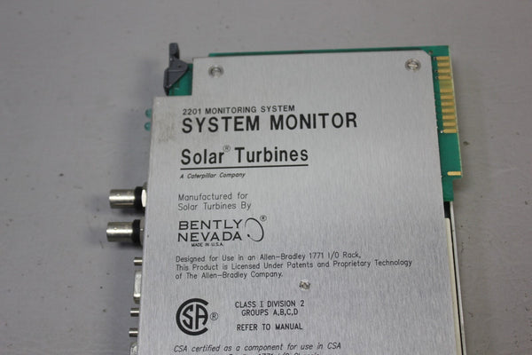 BENTLY NEVADA/ALLEN BRADLEY SYSTEM MONITOR 190662-12 132415-01