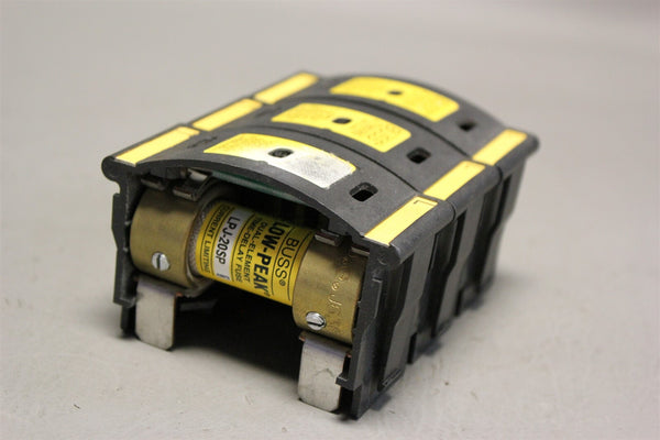 Lot of 3 BUSSMANN FUSE HOLDER AND FUSE LPJ-20SP JTN60060