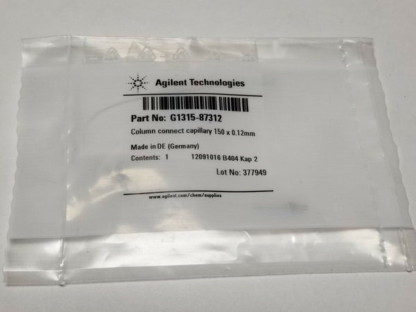 New Agilent Column Connect Capillary 150x0.12mm G1315-87312