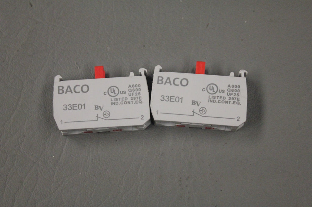 LOT OF TWO BACO CONTACT BLOCK 33E01