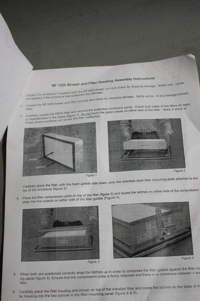 New AIRFILTRONIX POSITIVE PRESSURE CLEAN ROOM BLOWER SYSTEM  RF1000