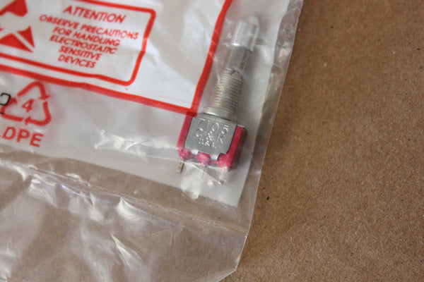 New C&K Toggle Switch With Hardware 7105 7105KZQE (ON) (OFF) (ON) 2A~250V 5A~120
