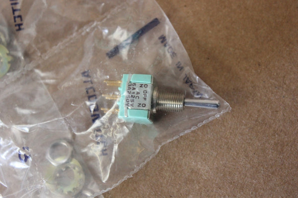 New Alco MTA206S Toggle Switch With Hardware ON-OFF-ON 6A~125V 3A~250V