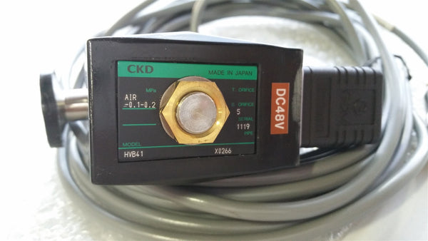  CKD SOLENOID VALVE W/ FLANGES FOR HIGH VACUUM APPLICATIONS HVB41