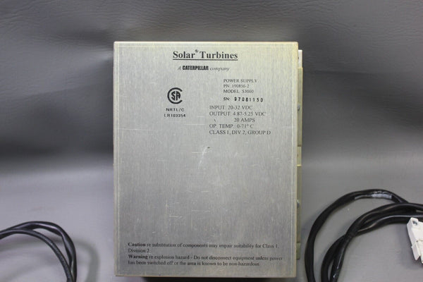 SOLAR TURBINES/CATERPILLAR POWER SUPPLY WOTH CABLES 190856-2 S3060