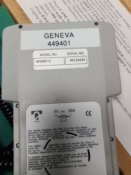 DR. SCHLEUNIGER 6D TABLET HARDNESS TESTER HANDHELD KEYPAD HV40RT-1