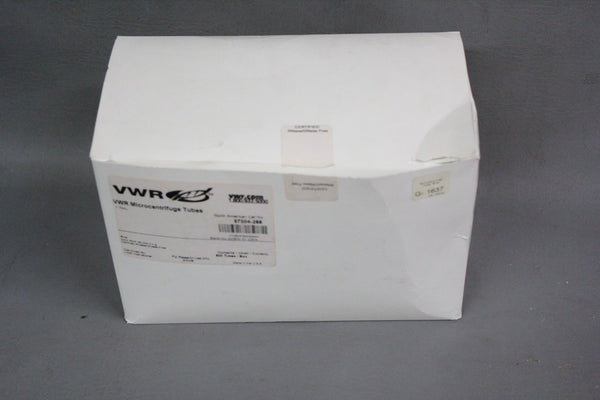 NEW BOX 500 VWR 1.7mL MICROCENTRIFUGE TUBES 87004-266