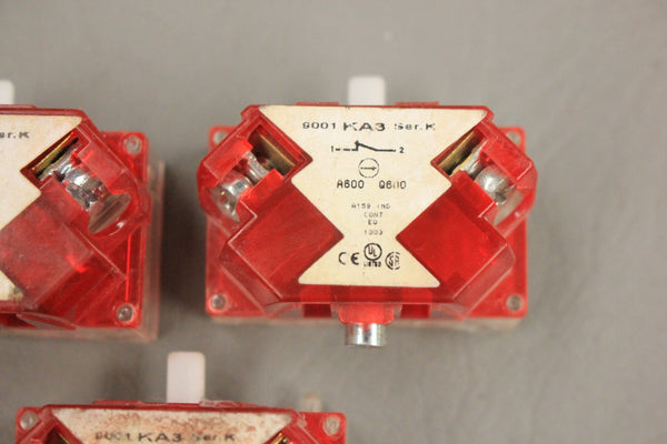 LOT OF 3 SQUARE D 9001 KA3 SER K CONTACT BLOCKS