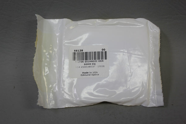 NEW EDMUND OPTICS 50MM SQUARE GREEN DICHROIC FILTER 46139