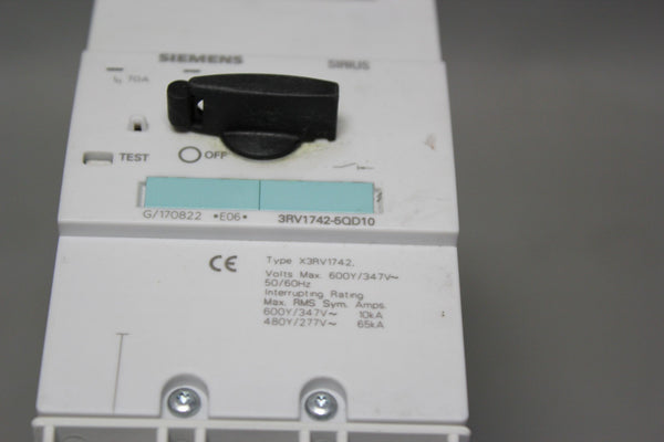 SIEMENS 3RV1742-5QD10 CIRCUIT BREAKER
