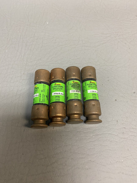 LOT OF 4 FUSETRON FUSES FRN-R-30