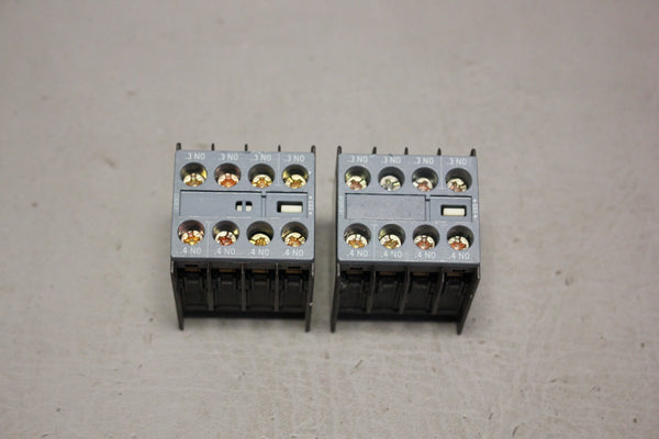 LOT OF 2 SIEMENS 3RH2911-1FA40 AUX CONTACTS