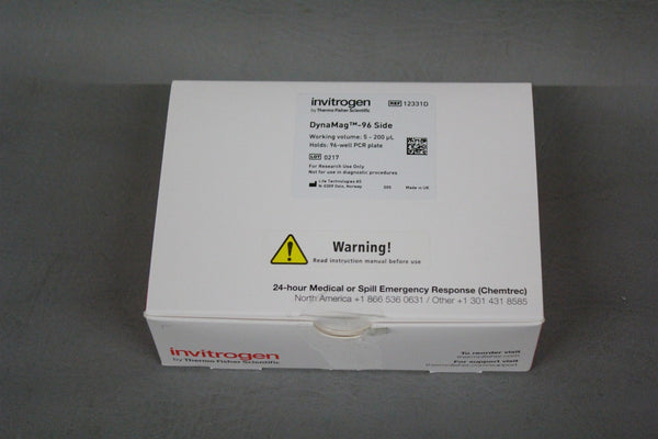 NEW INVITROGEN DYNAMAG 96 SIDE MAGNET 5-200UL HOLDS 96 WELL PCR PLATE 12331D
