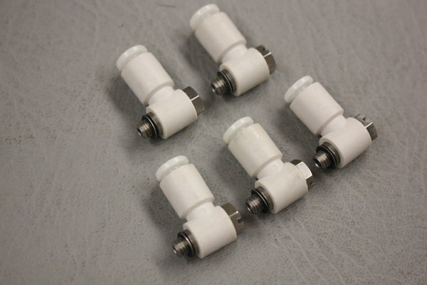LOT OF 5 NEW SMC KGV04-M5 ONE TOUCH ELBOW FITTINGS
