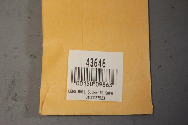 EDMUND SCIENTIFIC 43646 LENS BALL 5.0MM TS SAPH