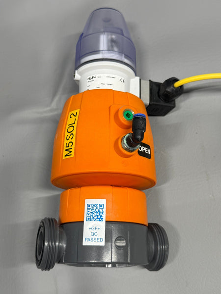 GEORG FISCHER  PNEUMATICALLY ACTUATED VALVE #5 WITH 199190305 POSITION INDICATOR