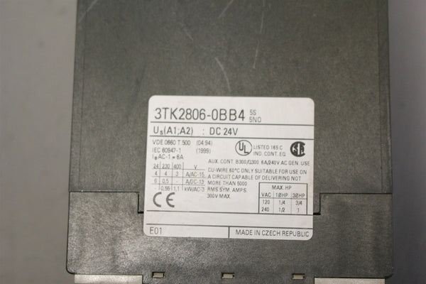 SIEMENS SAFETY CONTACTOR MODULE 3TK2806-0BB4