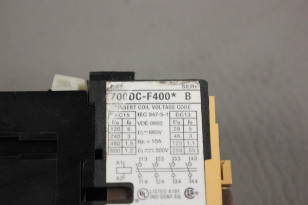 ALLEN BRADLEY RELAY 700DC-F400* SER B