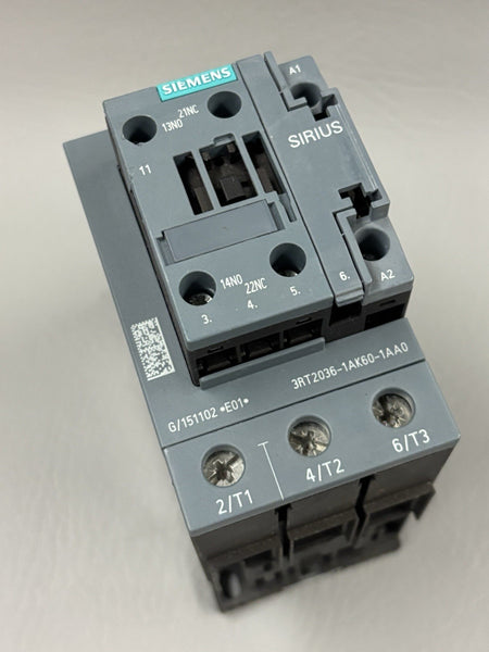 UNUSED SIEMENS POWER CONTACTOR 3RT2036-1AK60-1AA0