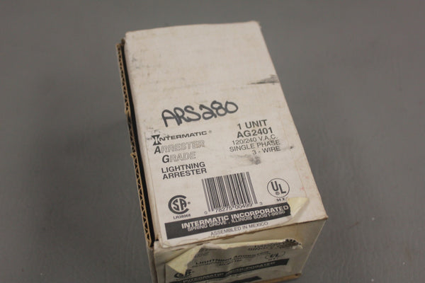 NEW INTERMATIC ARRESTER GRADE LIGHTNING ARRESTER AG2401