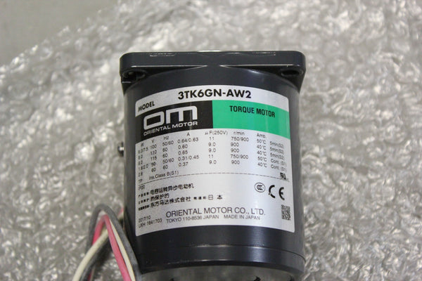 NEW ORIENTAL MOTOR TORQUE MOTOR 3TK6GN-AW2