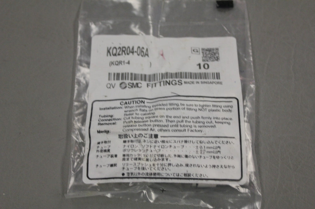 SMC FITTINGS SET OF 10 KQ2R04-06A