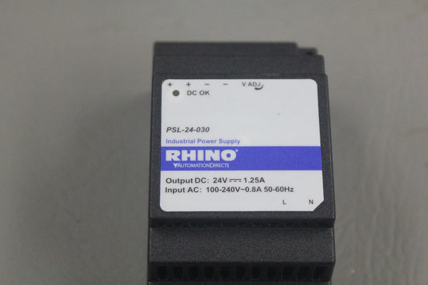 RHINO AUTOMATION DIRECT  INDUSTRIAL POWER SUPPLY PSL-24-030