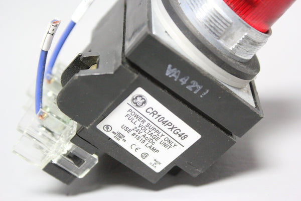 GENERAL ELECTRIC RED PILOT LIGHT CR104PXG48