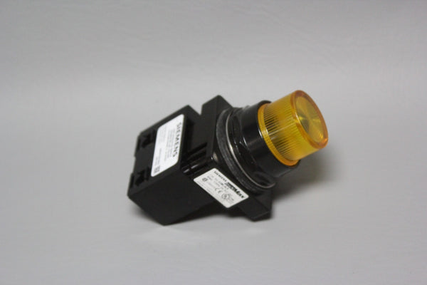 SIEMENS BLACK MAX YELLOW AMBER PILOT LIGHT 52BL4C2 W/ 52AAIL4
