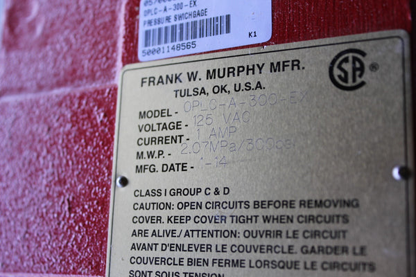 MURPHY PRESSURE SWICH GAGE ENCLOSURE  OPLC-A-300-EX