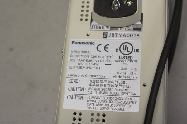 PANASONIC 3 CCD CONVERTIBLE CAMERA W/ FUJINON TV LENS AW-E860  (AW-E860NY01)