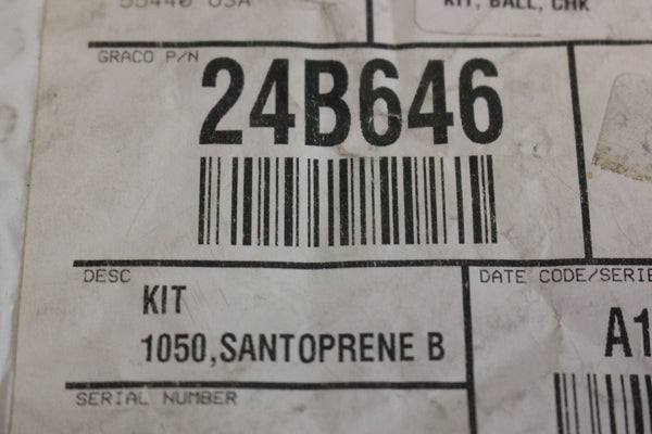 NEW GRACO 24B646 1050 SANTOPRENE B KIT