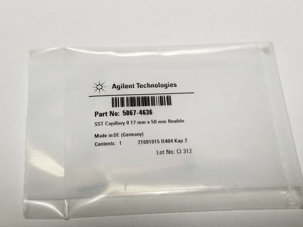New Agilent SST Capillary 0.12mm  x 50mm Flexible 5067-4636