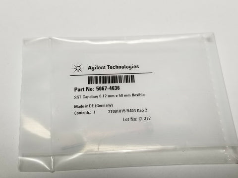 New Agilent SST Capillary 0.12mm  x 50mm Flexible 5067-4636