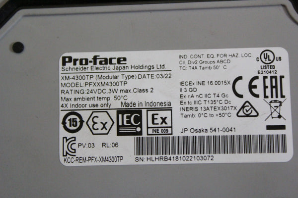 PROFACE MODULAR HMI OPERATOR PANEL  PFXXM4300TP  &  PFXLM4301TADAC  XM-4300TP
