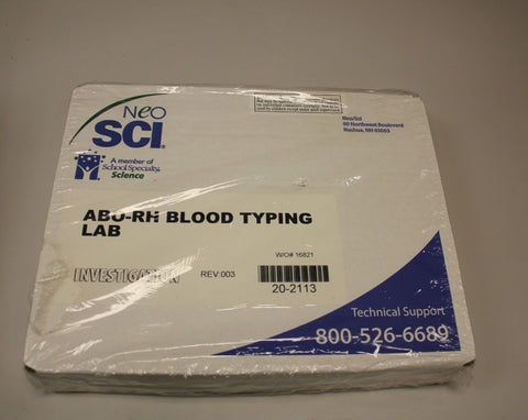 NEO SCI ABO -RH Blood Typing Lab Investigation