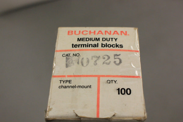 100 PCS BUCHANAN 0725 TERMINAL BLOCKS