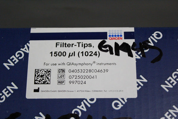 NEW BOX OF QIAGEN FILTER TIPS 1500 ul (1024) 1500ul 997024