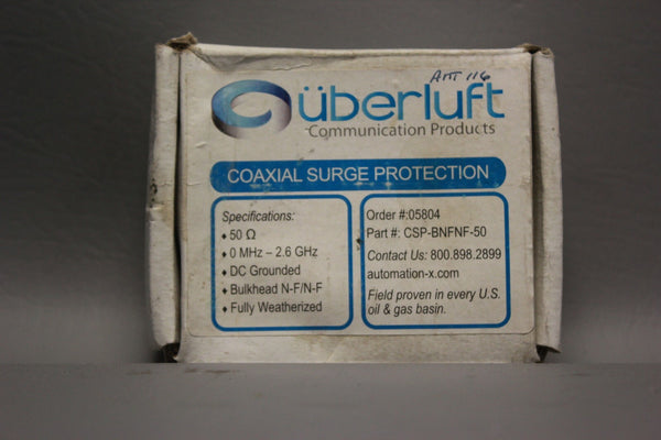 NEW IN BOX Uberluft CSP-BNFNF-50 Coaxial Surge Protector