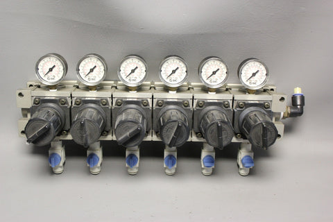 SMC 6 UNIT REGULATOR MANIFOLD  NARM3000-A-N03