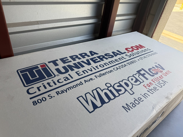 New Terra Universal Fan Filter Unit WhisperFlow 2'x2' HEPA 120V 6601-22-H