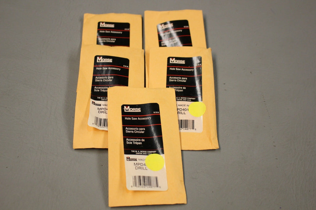 LOT OF 5 NEW MORSE MPD401  HOLE SAW ACCESSORY DRILL