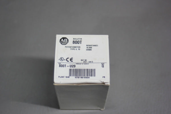 NEW ALLEN BRADLEY POTENTIOMETER 800T-U29 SER. Q