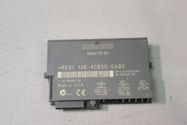 SIEMENS SIMATIC POWER MODULE 6ES7 138-4CB00-0AB0