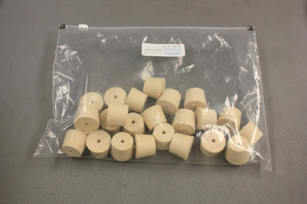 LOT OF 24 NEW VWR RUBBER STOPPERS