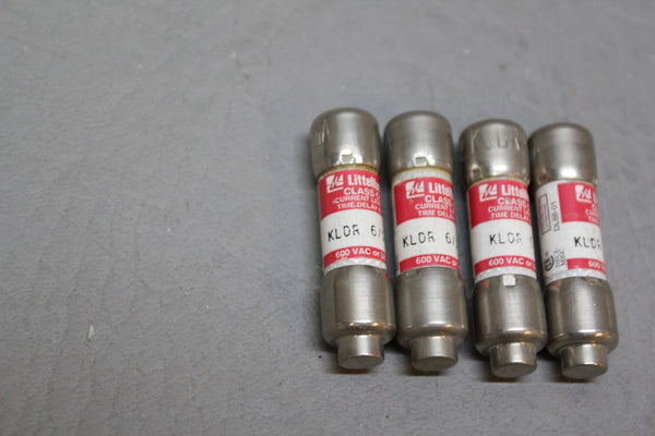 LOT OF 4 LITTELFUSE FUSES KLDR 6/10A