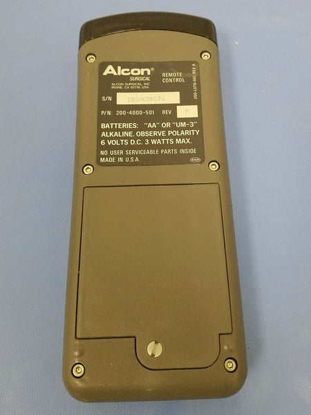 Alcon Unity Remote Control ALCON WIRELESS REMOTE CONTROL 200-4000-501 REV H – PALM INDUSTRIAL