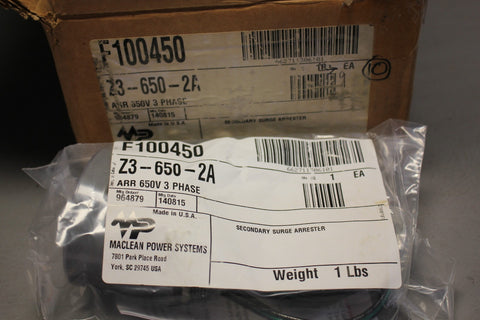 MACLEAN SECONDARY SURGE ARRESTER  Z3-6650-2A